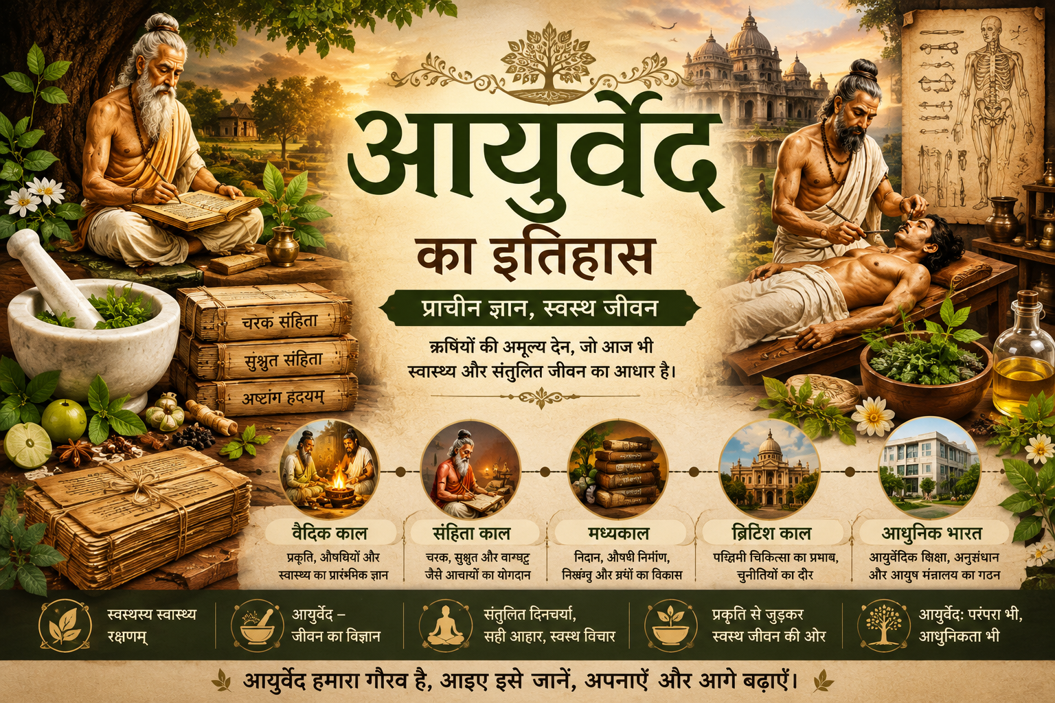 आयुर्वेद का इतिहास वैदिक काल से आधुनिक भारत तक